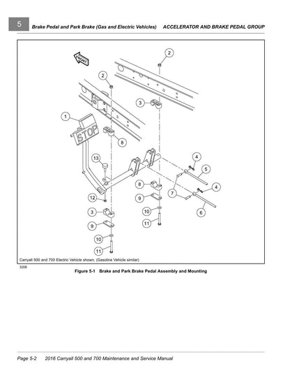 Club Car Carryall 500 700 Golf Cart Service Manual | 2016-2020 - sample page 4