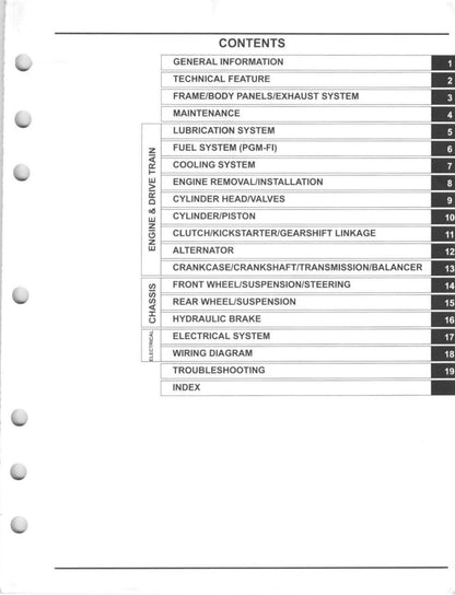 Honda CRF450R Motorcycle Service Manual | 2009-2016 - sample page 9