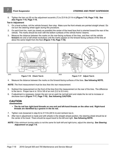 Club Car Carryall 500 700 Golf Cart Service Manual | 2016-2020 - sample page 2