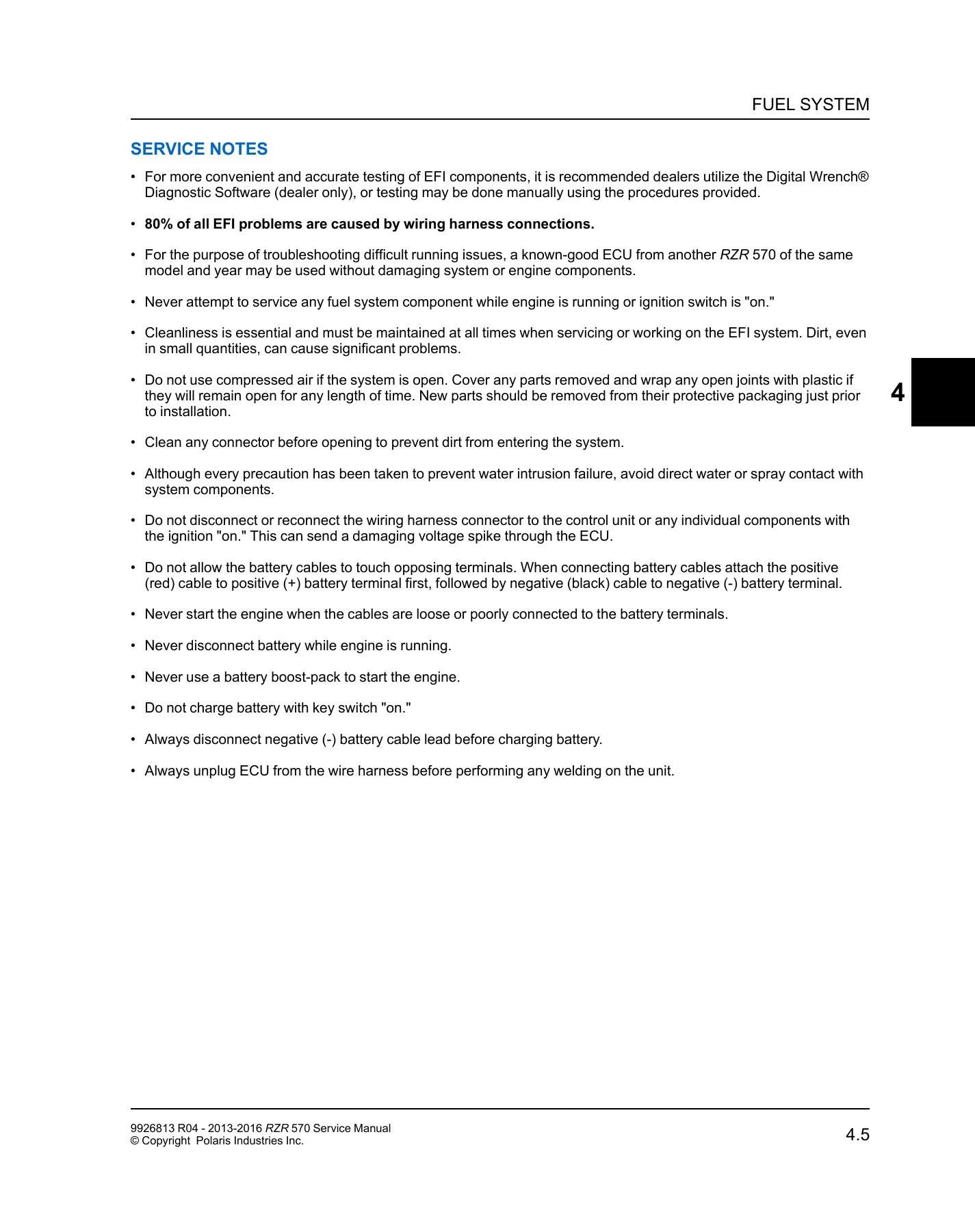 Polaris RZR 570 UTV Service Manual | 2013-2016 - sample page 8