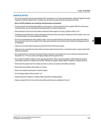 Polaris RZR 570 UTV Service Manual | 2013-2016 - sample page 8