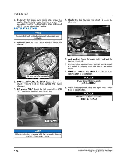 Polaris RZR 570 UTV Service Manual | 2013-2016 - sample page 1