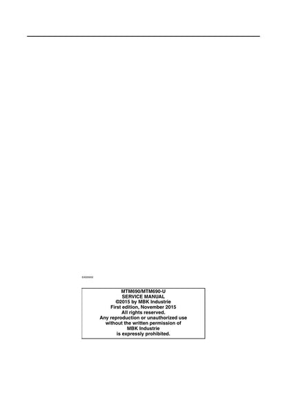 Yamaha XSR700 MTM690 Motorcycle Service Manual | 2016-2020 - sample page 8