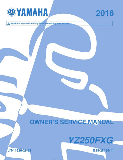 Yamaha YZ250FX Motorcycle Service Manual | 2016-2020 - sample page 1