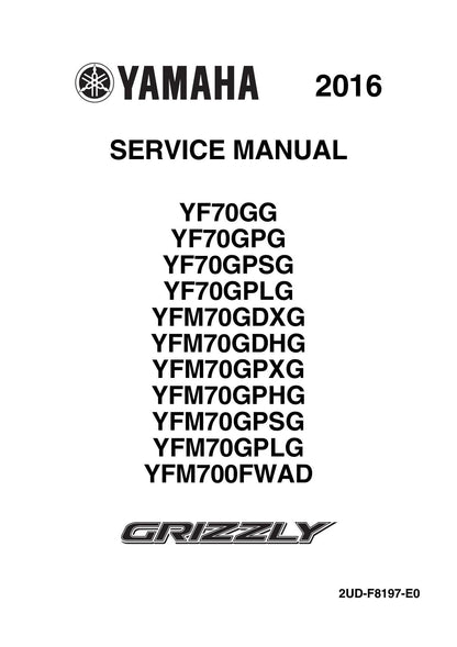 Yamaha Grizzly 700 ATV Service Manual | 2016-2020 - sample page 1