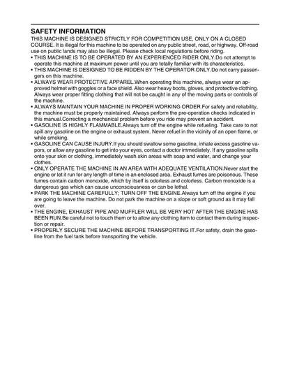 Yamaha YZ250FX Motorcycle Service Manual | 2016-2020 - sample page 6