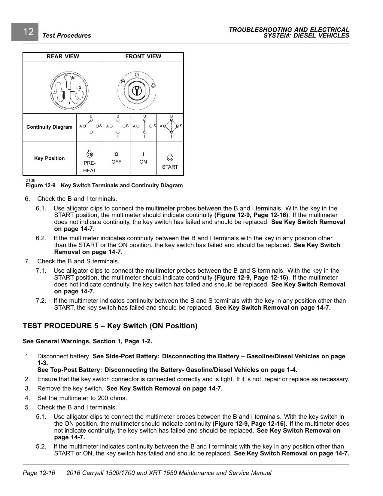 Club Car Carryall 1500 1700 XRT 1550 Golf Cart Service Manual | 2016-2020 - sample page 3