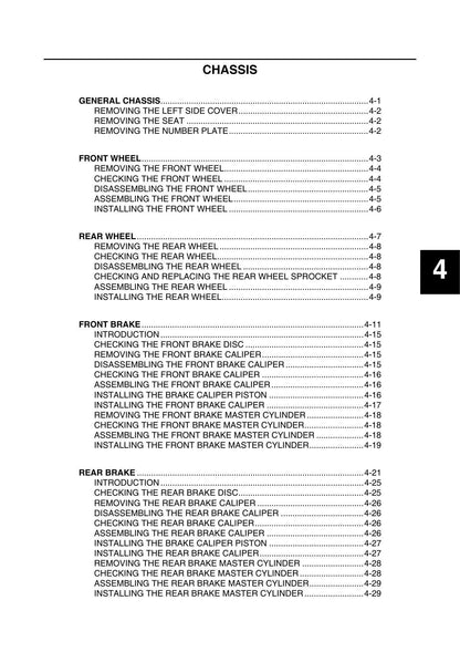 Yamaha YZ250F YZ250FG Motorcycle Service Manual | 2016-2020 - sample page 3