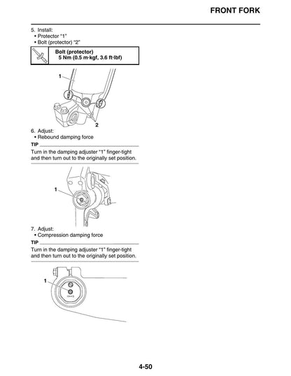 Yamaha YZ250FX Motorcycle Service Manual | 2016-2020 - sample page 3