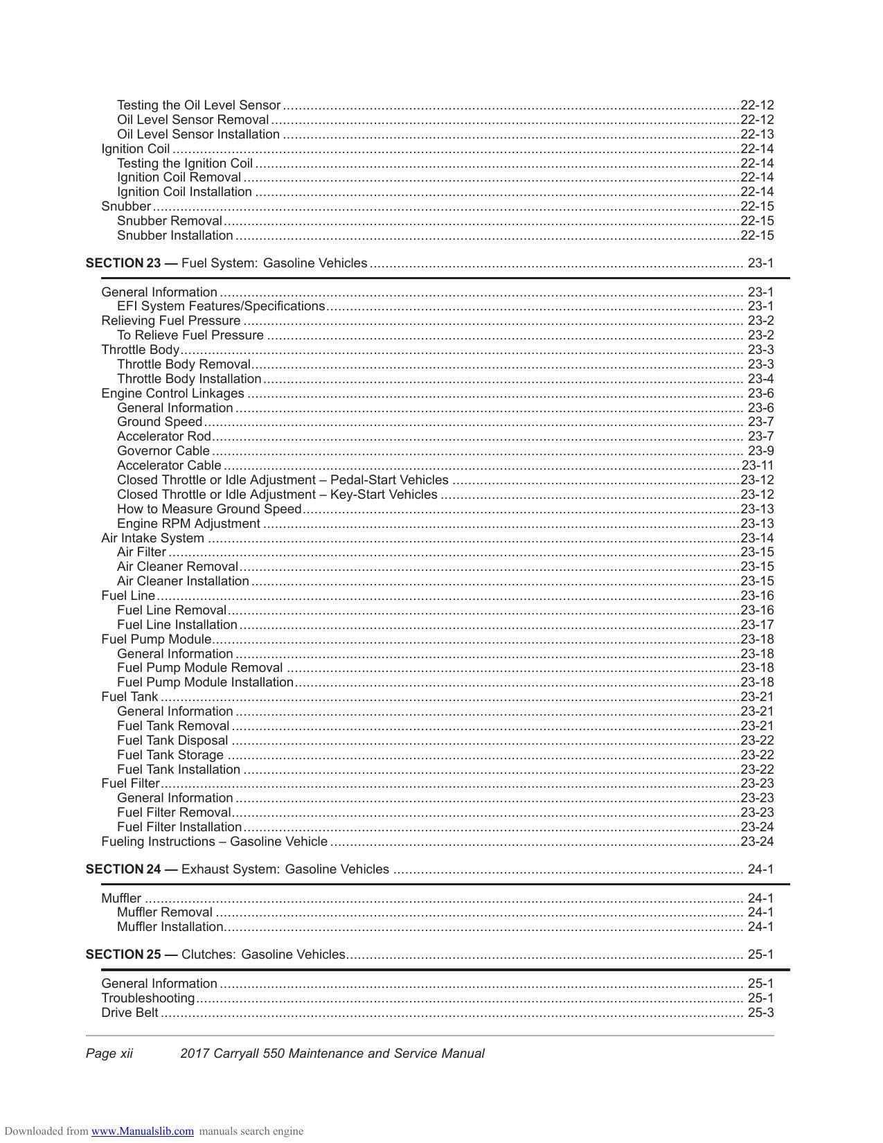 Club Car Carryall 550 Golf Cart Service Manual | 2017-2021 - sample page 5