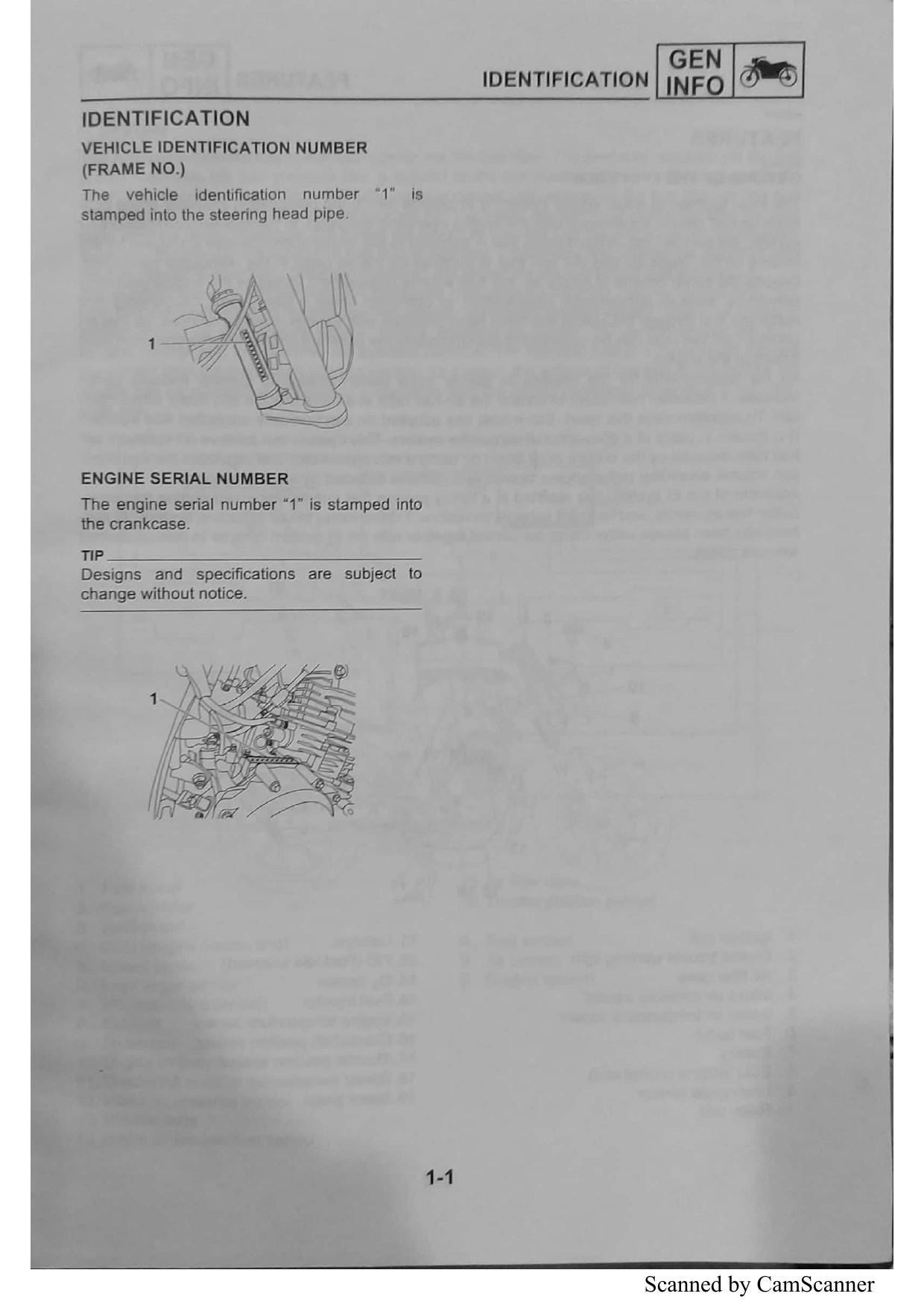 Yamaha FZ25 FZN250 Motorcycle Service Manual | 2017-2021 - sample page 6