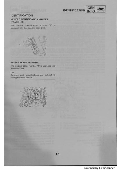 Yamaha FZ25 FZN250 Motorcycle Service Manual | 2017-2021 - sample page 6