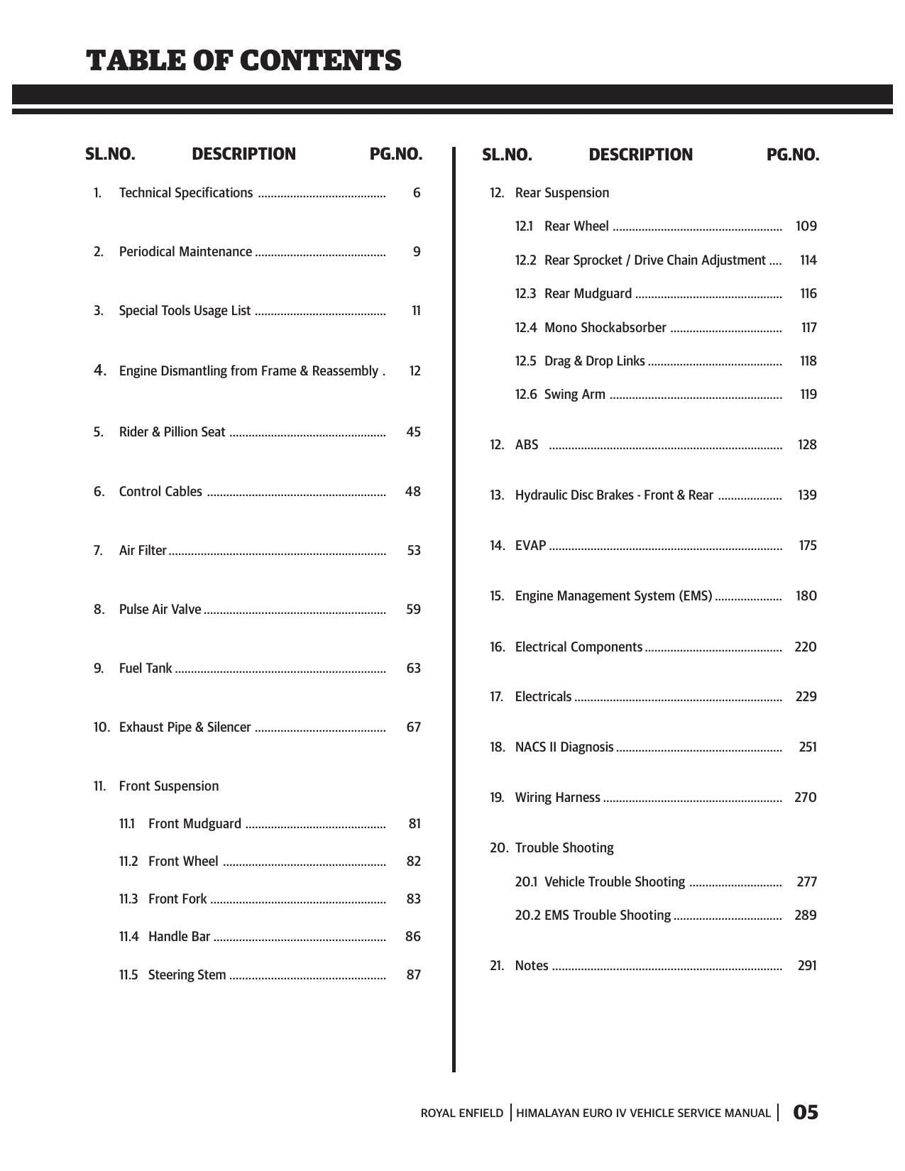 Royal Enfield Himalayan Euro IV Motorcycle Service Manual | 2017-2021 - sample page 8