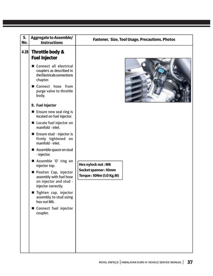 Royal Enfield Himalayan Euro IV Motorcycle Service Manual | 2017-2021 - sample page 3