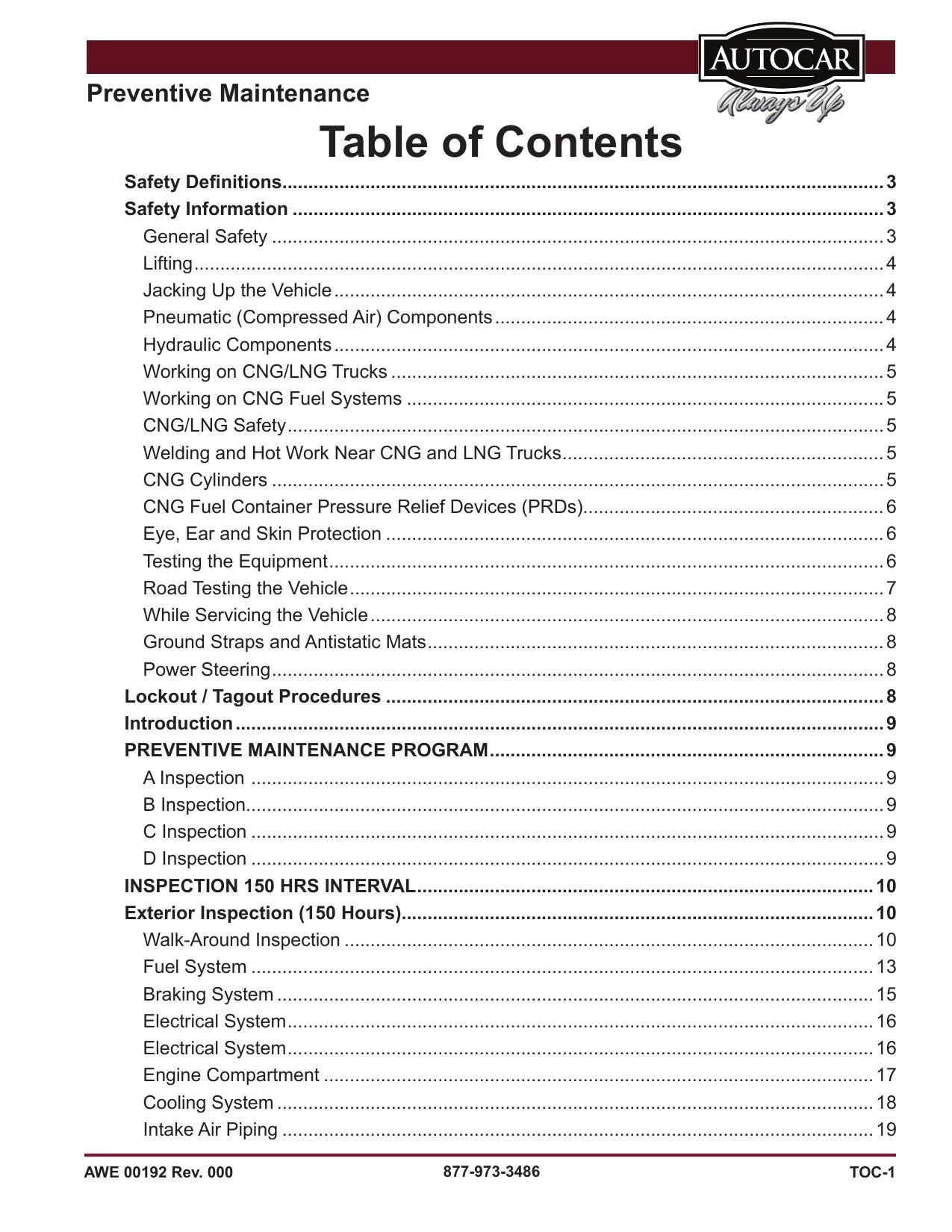 Autocar ACTT Xspotter Terminal Tractor Service Manual | 2018-2022 - sample page 6