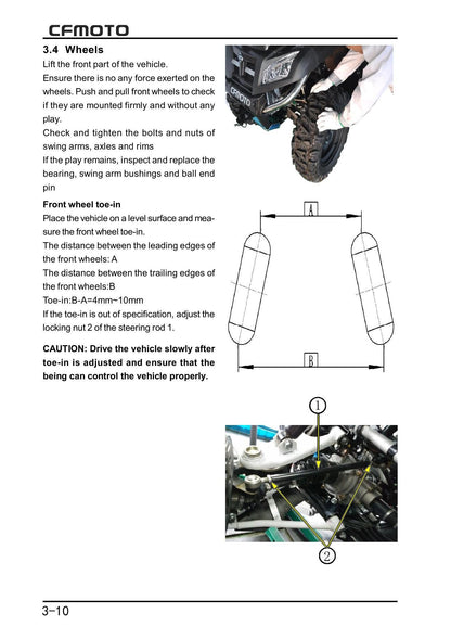 CFMOTO CForce 520 CF500AU-7A 7C ATV Service Manual | 2018-2022 - sample page 3