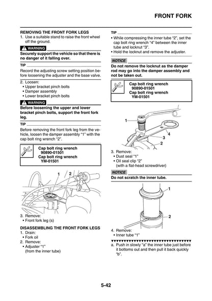Yamaha WR250F WR250FH Motorcycle Service Manual | 2017-2021 - sample page 2