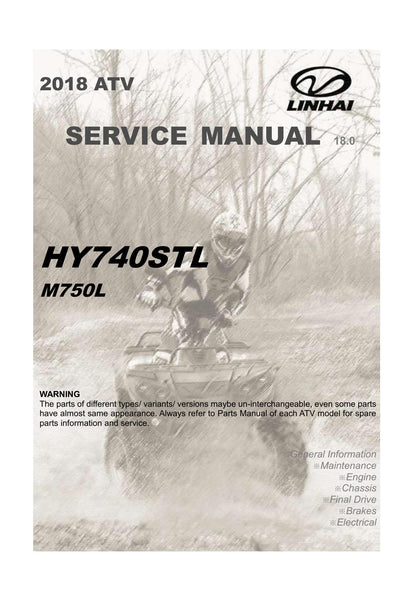 Linhai HY740STL M750L ATV Service Manual | 2018-2022 - sample page 1