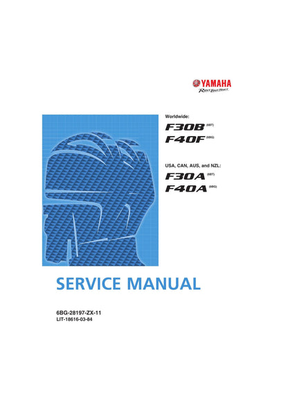 Yamaha F30 F40 Outboard Service Manual | 2018-2022 - sample page 1