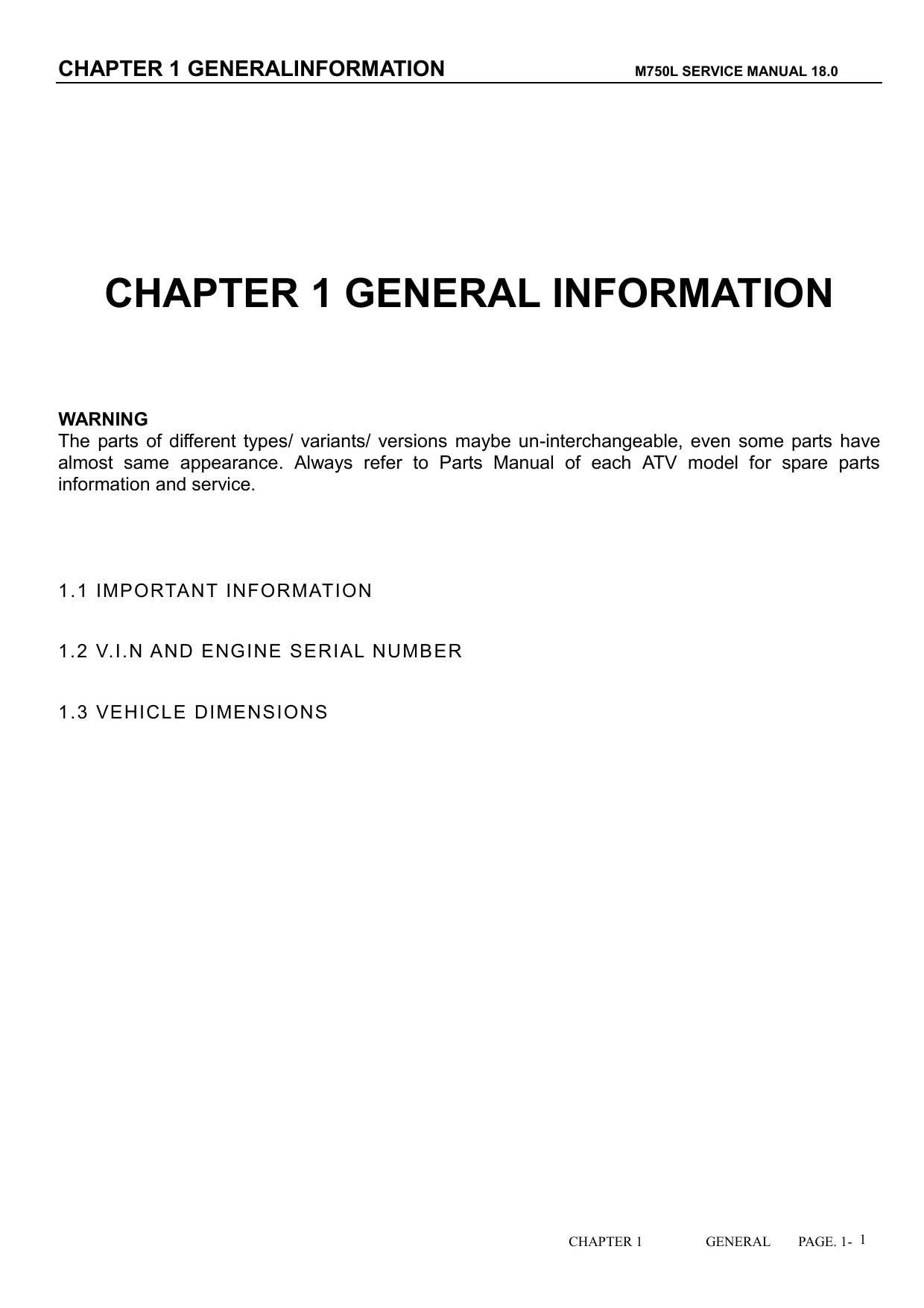 Linhai HY740STL M750L ATV Service Manual | 2018-2022 - sample page 8