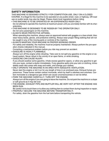 Yamaha YZ250FX Motorcycle Service Manual | 2018-2022 - sample page 6