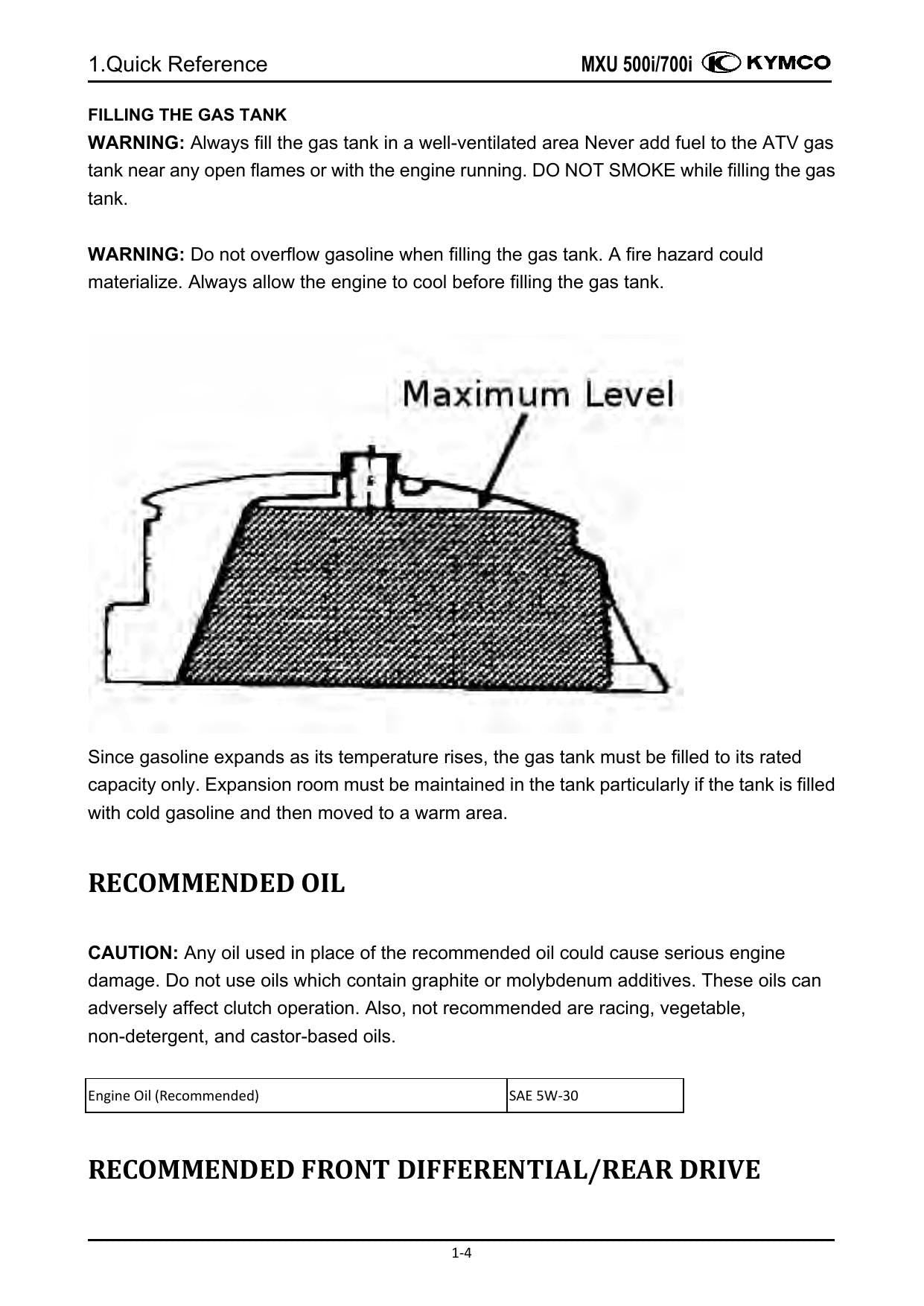KYMCO MXU 700I 500I ATV Service Manual | 2018-2022 - sample page 6