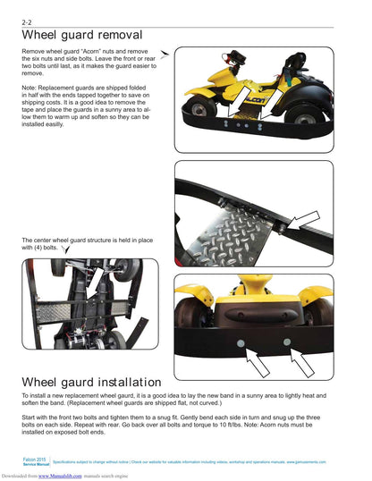J&J Amusements Falcon Go-Kart Service Manual | 2018-2022 - sample page 2
