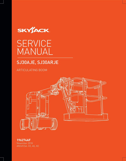 Skyjack SJ30AJE SJ30ARJE Articulating Boom Service Manual | 2018-2022 - sample page 2