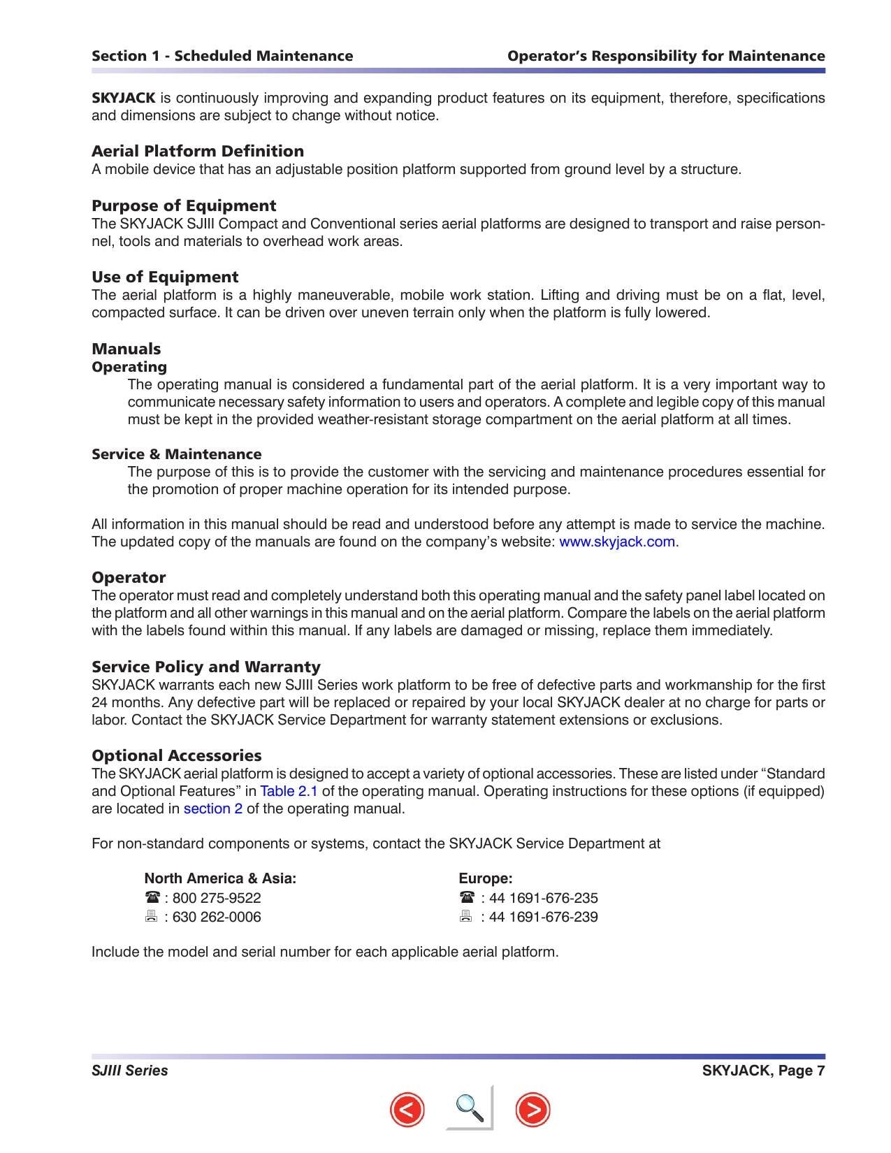 Skyjack SJIII 3215 3219 Service Manual | 2013-2017 - sample page 7