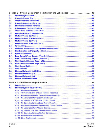 Skyjack SJ12 SJ16 Vertical Mast Service Manual | 2022-2026 - sample page 6