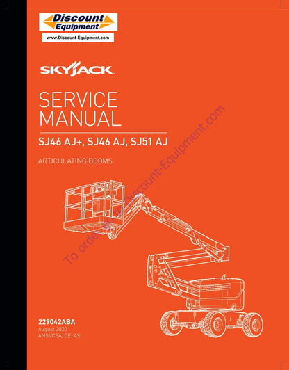 Skyjack SJ46 SJ51 AJ Articulating Boom Service Manual | 2020-2024 - sample page 2