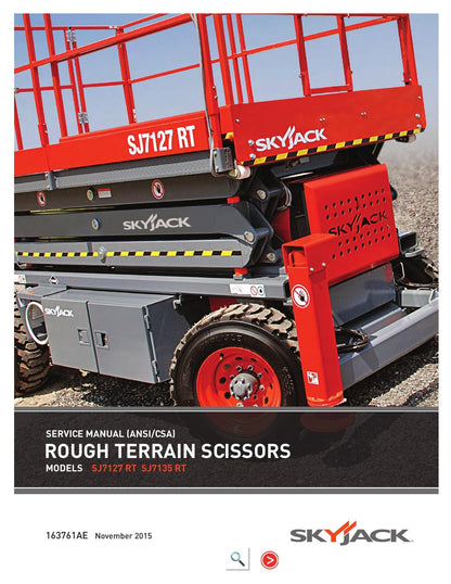 Skyjack SJ7127 SJ7135 RT Scissor Lift Service Manual | 2015-2019 - sample page 2
