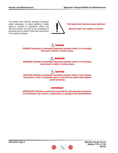 Skyjack SJ7127 SJ7135 RT Scissor Lift Service Manual | 2015-2019 - sample page 7