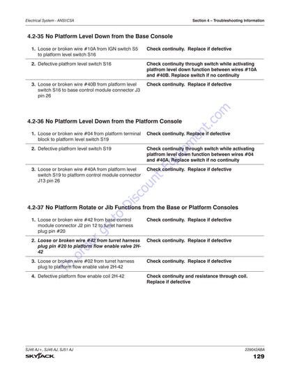 Skyjack SJ46 SJ51 AJ Articulating Boom Service Manual | 2020-2024 - sample page 8