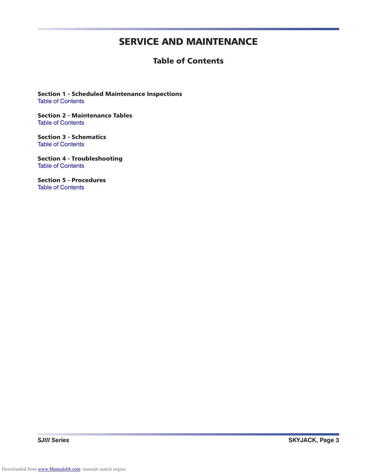 Skyjack SJIII Conventional Series Service Manual | 2018-2022 - sample page 4