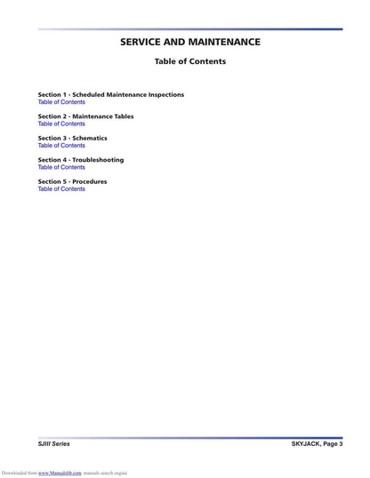 Skyjack SJIII Conventional Series Service Manual | 2018-2022 - sample page 4