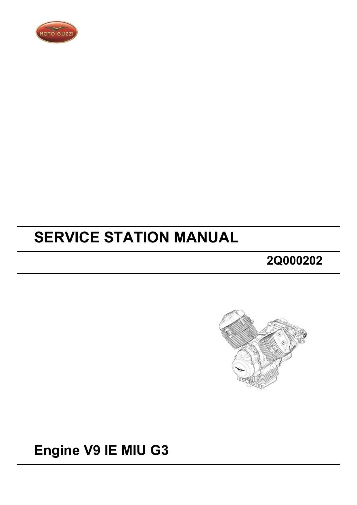 Moto Guzzi V9 IE MIU G3 Motorcycle Service Manual | 2016-2020 - sample page 2