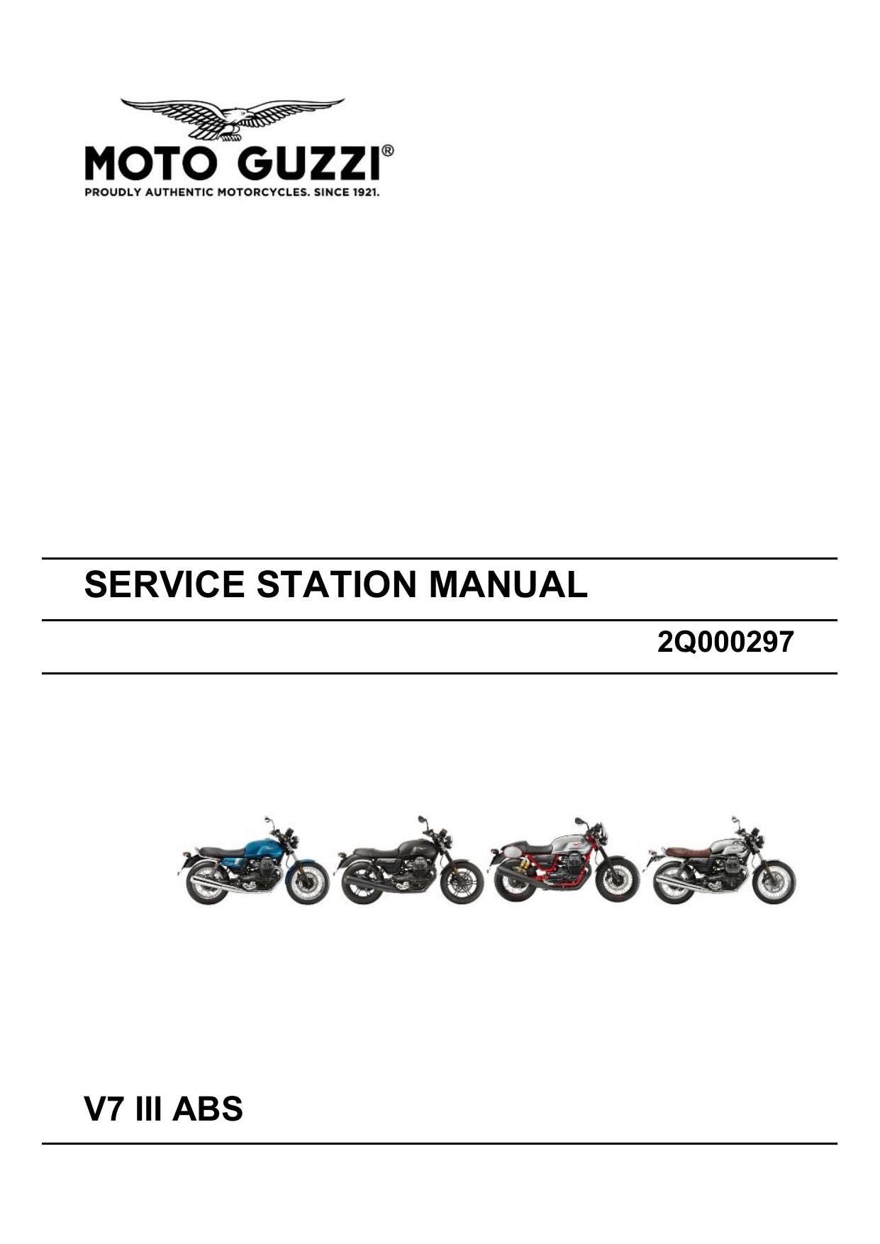 Moto Guzzi V7 III ABS Motorcycle Service Manual | 2022-2026 - sample page 2