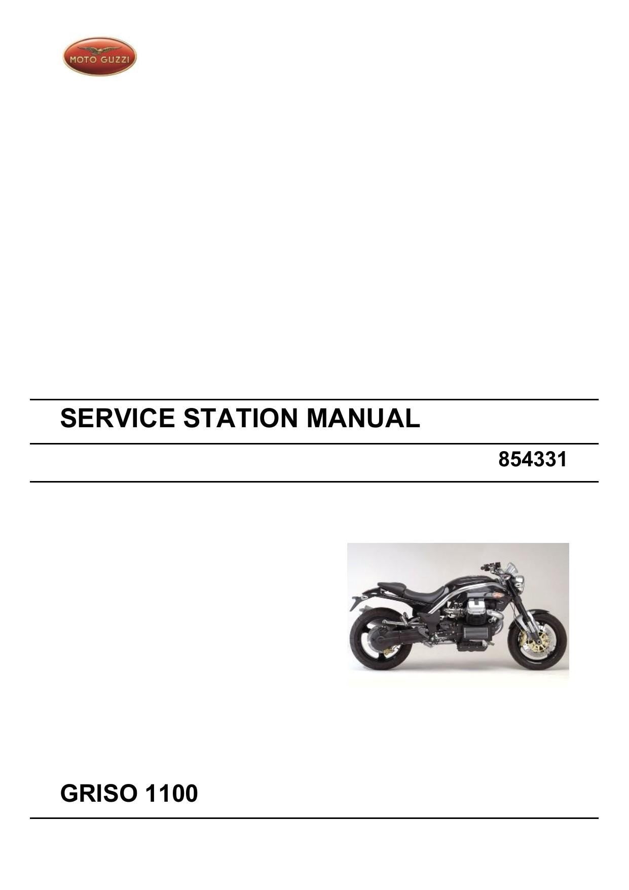 Moto Guzzi Griso 1100 Motorcycle Service Manual | 2005-2009 - sample page 2
