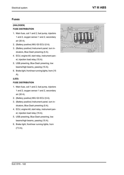 Moto Guzzi V7 III ABS Motorcycle Service Manual | 2022-2026 - sample page 6