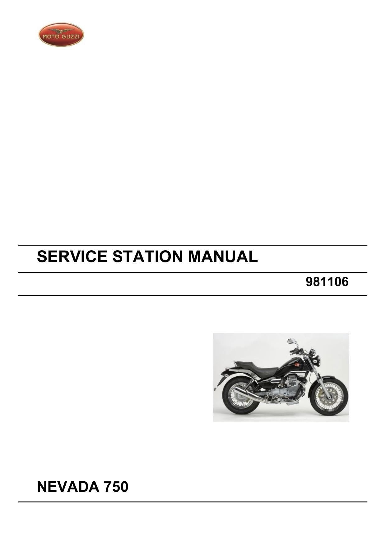 Moto Guzzi Nevada 750 Motorcycle Service Manual | 2004-2008 - sample page 2
