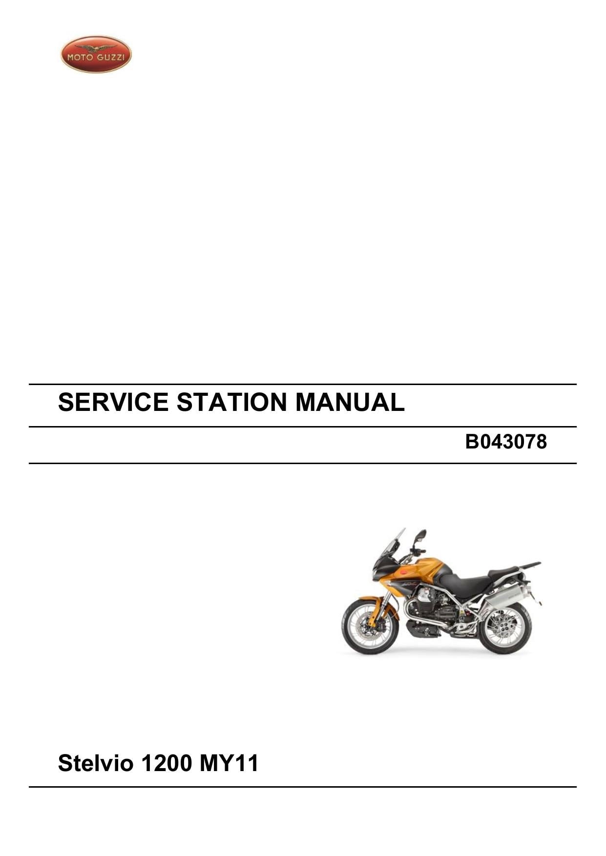 Moto Guzzi Stelvio 1200 Motorcycle Service Manual | 2011-2015 - sample page 2