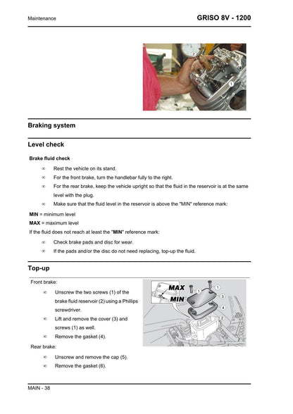 Moto Guzzi Griso 8V 1200 Motorcycle Service Manual | 2010-2014 - sample page 4