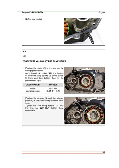 Moto Guzzi V85 E4 E5 E5 Plus Motorcycle Service Manual | 2019-2023 - sample page 6
