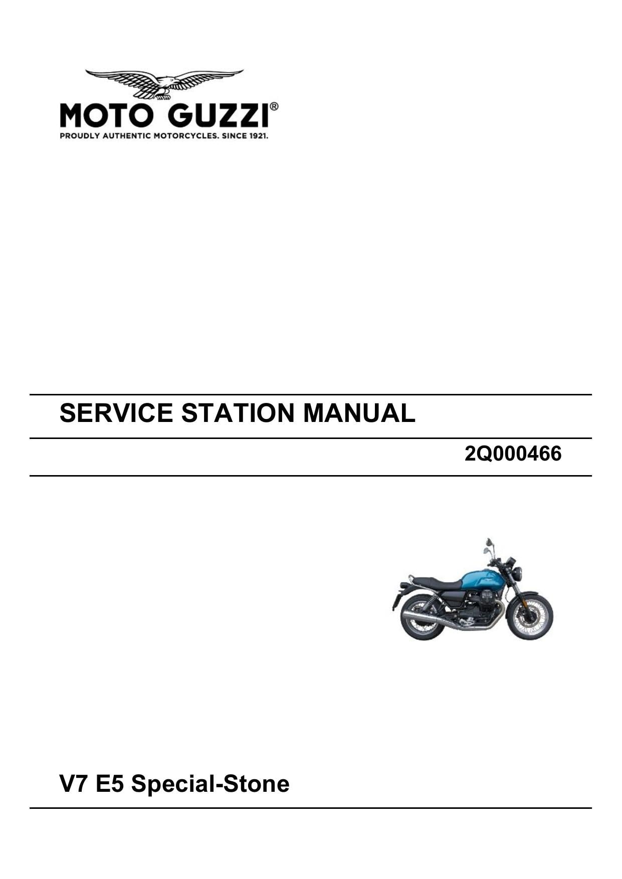 Moto Guzzi V7 E5 Stone Special Motorcycle Service Manual | 2021-2026 - sample page 2
