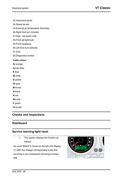 Moto Guzzi V7 Classic Motorcycle Service Manual | 2008-2012 - sample page 7