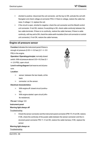 Moto Guzzi V7 Classic Motorcycle Service Manual | 2008-2012 - sample page 5