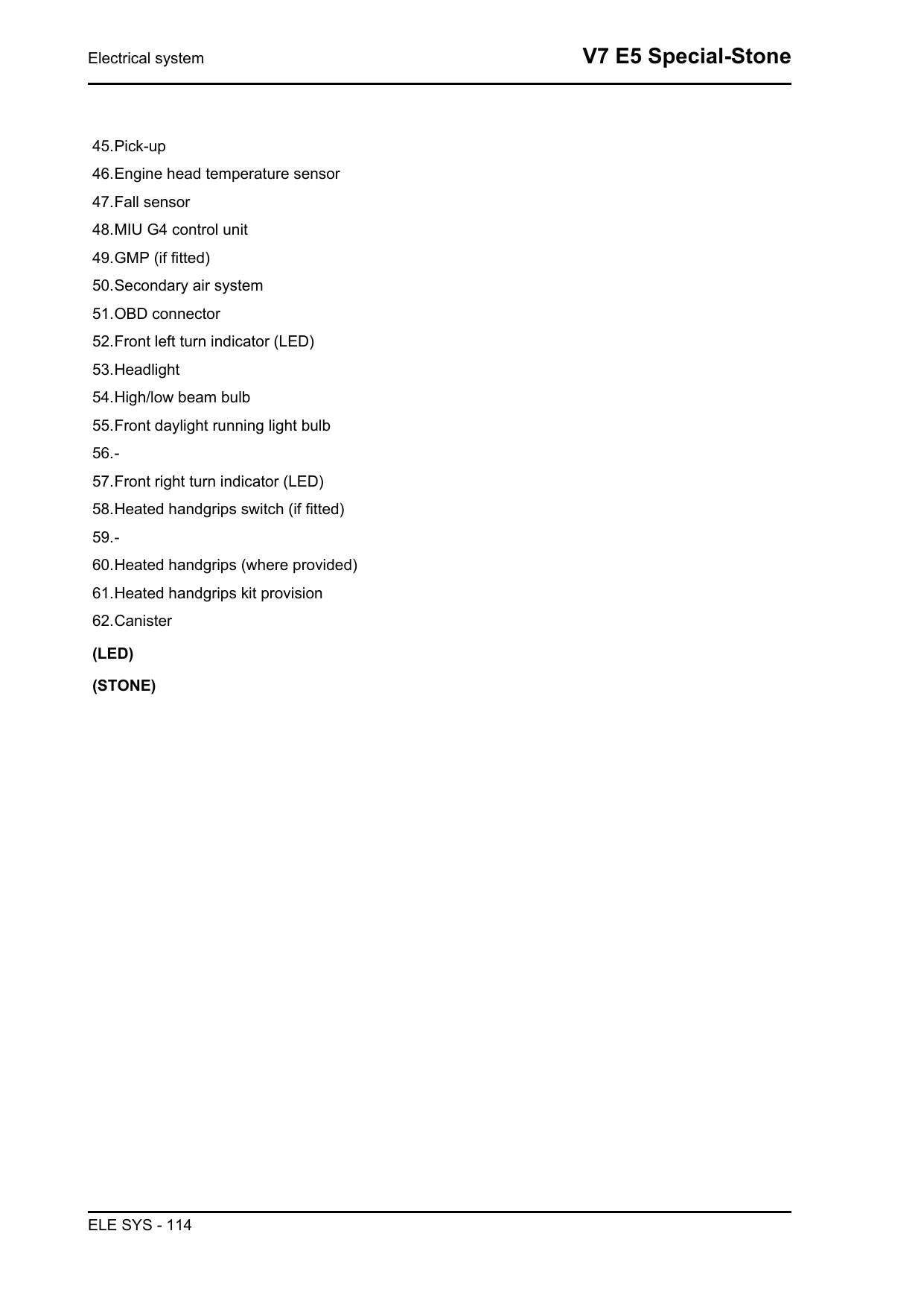 Moto Guzzi V7 E5 Stone Special Motorcycle Service Manual | 2021-2026 - sample page 7