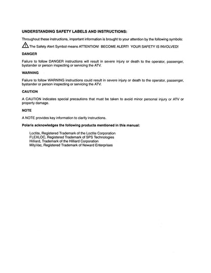 Polaris ATV Trail Boss Big Boss Service Manual | 1985-1995 - sample page 6