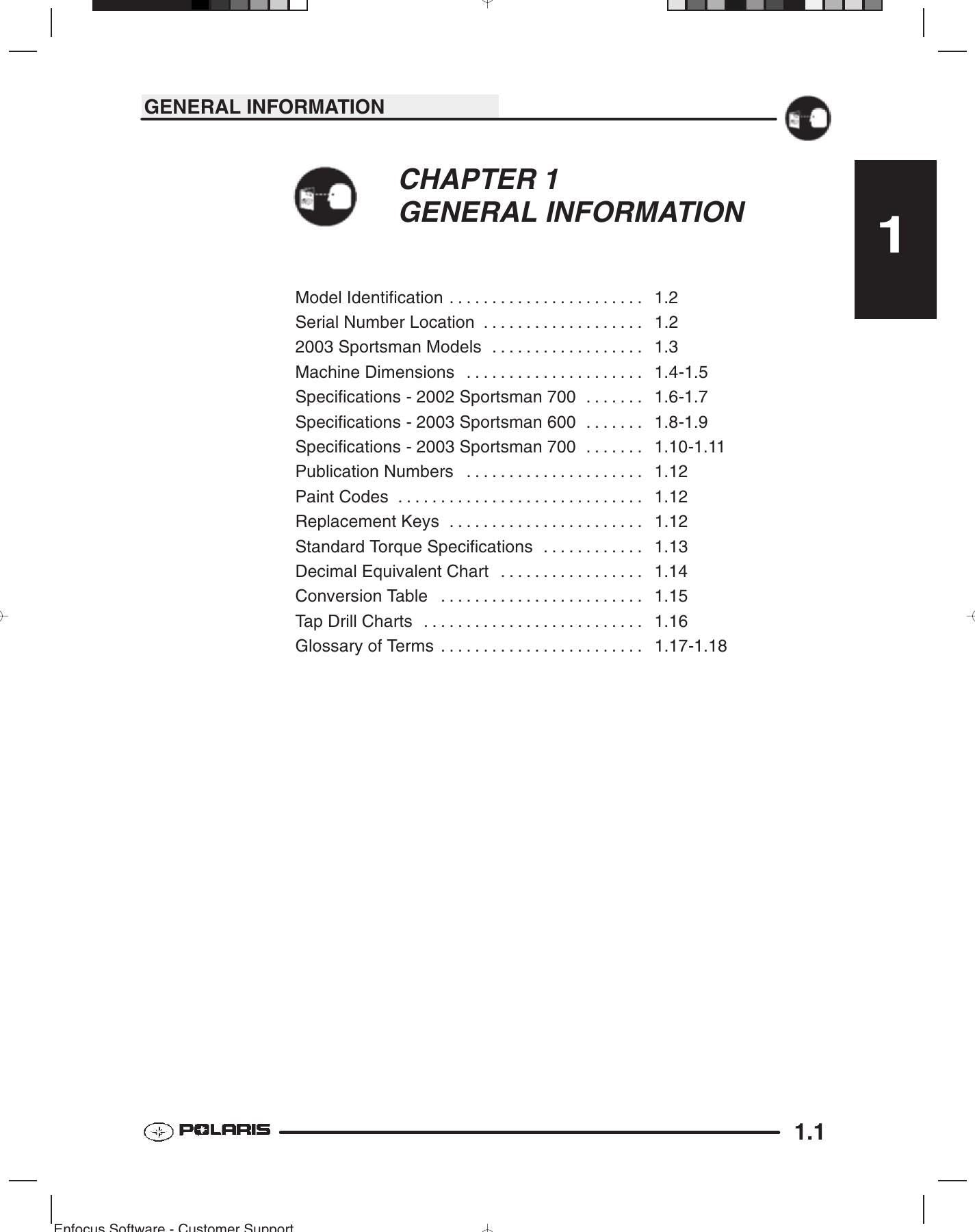 Polaris Sportsman 600 700 ATV Service Manual | 2002-2003 - sample page 6